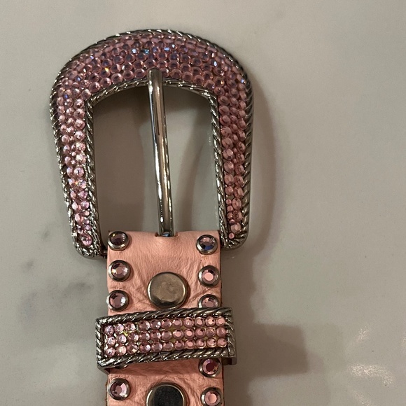 Gorgeous Vintage Kippys Pink Belt w/ Pink Swarovski Crystals  display picture 3